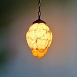 Art Deco marbled opaline pendant light, 1920s-30s