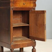 Antique Louis-Philippe bedside tables in walnut and fir, Italy, 19th century.