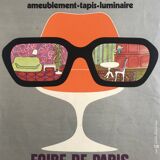 Original design poster of the Salon des assembliers / Foire de Paris, 1973