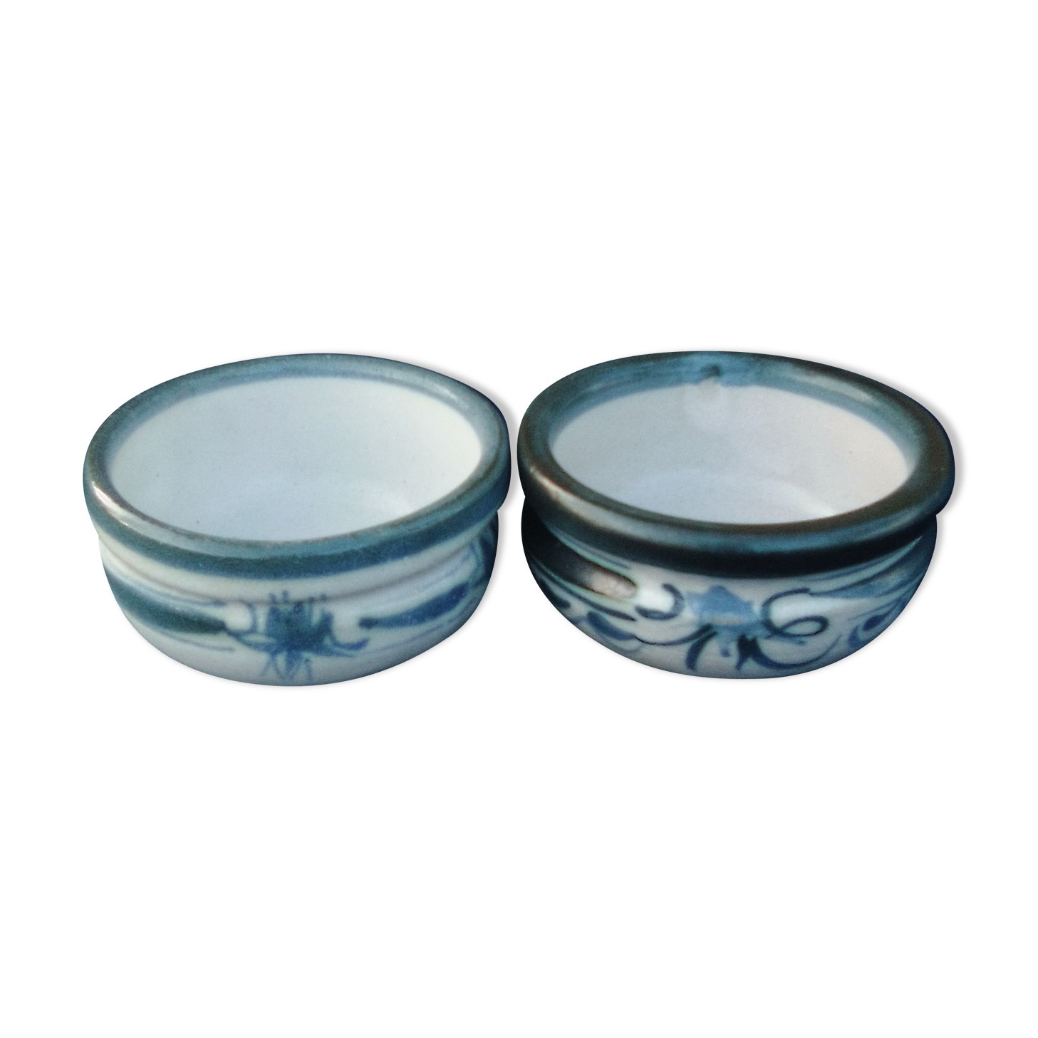 2 beurriers de table en faïence de Quimper Keraluc diam 8 cm