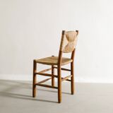 Chaises de salle à manger françaises en bois « N 19 » du milieu du siècle par Charlotte Perriand, années 1950