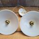 Duo de suspensions en opaline blanche