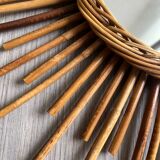 Rattan sun mirror