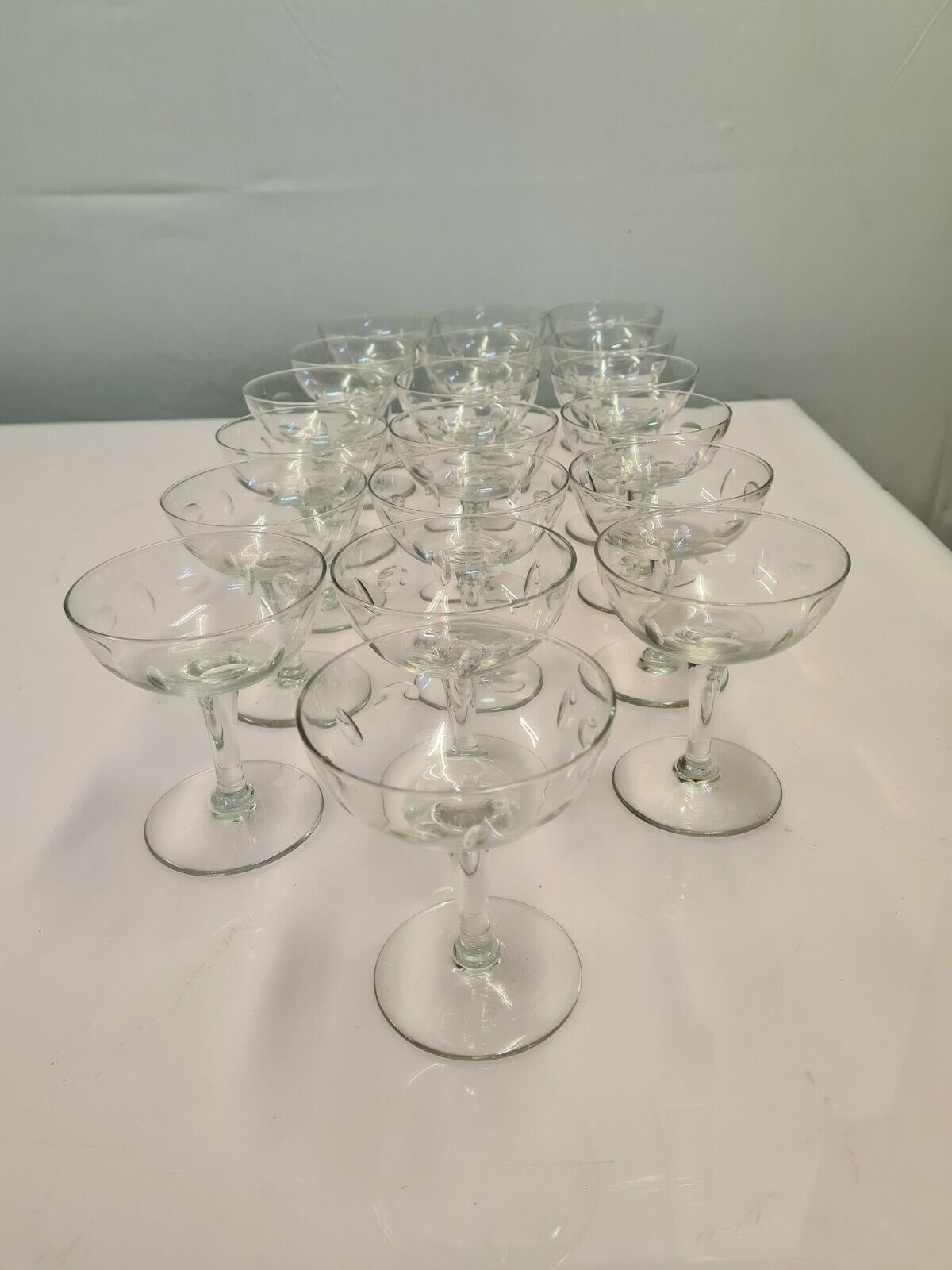 19 Louis Philippe style champagne glasses
