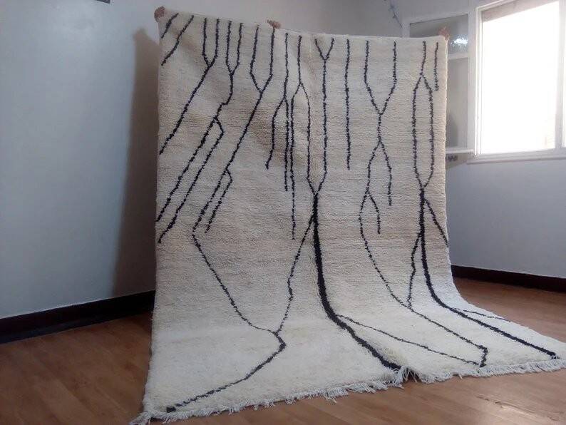 Tapis marocain berbère design - tapis marocain - tapis fait main - 280 x 200 cm