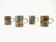 Lot of 4 espresso cups and 4 sub cups in Japanese "Raku" style
