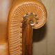 Restored three-seater leather canapé in late Victorian style.