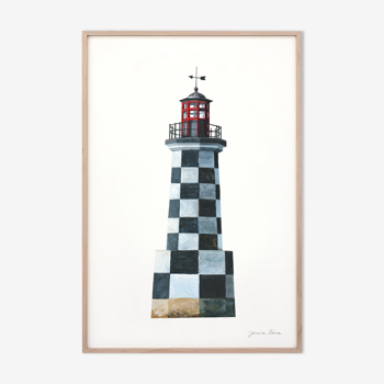 "Suzon", the lighthouse, art print 21/29.7 cm