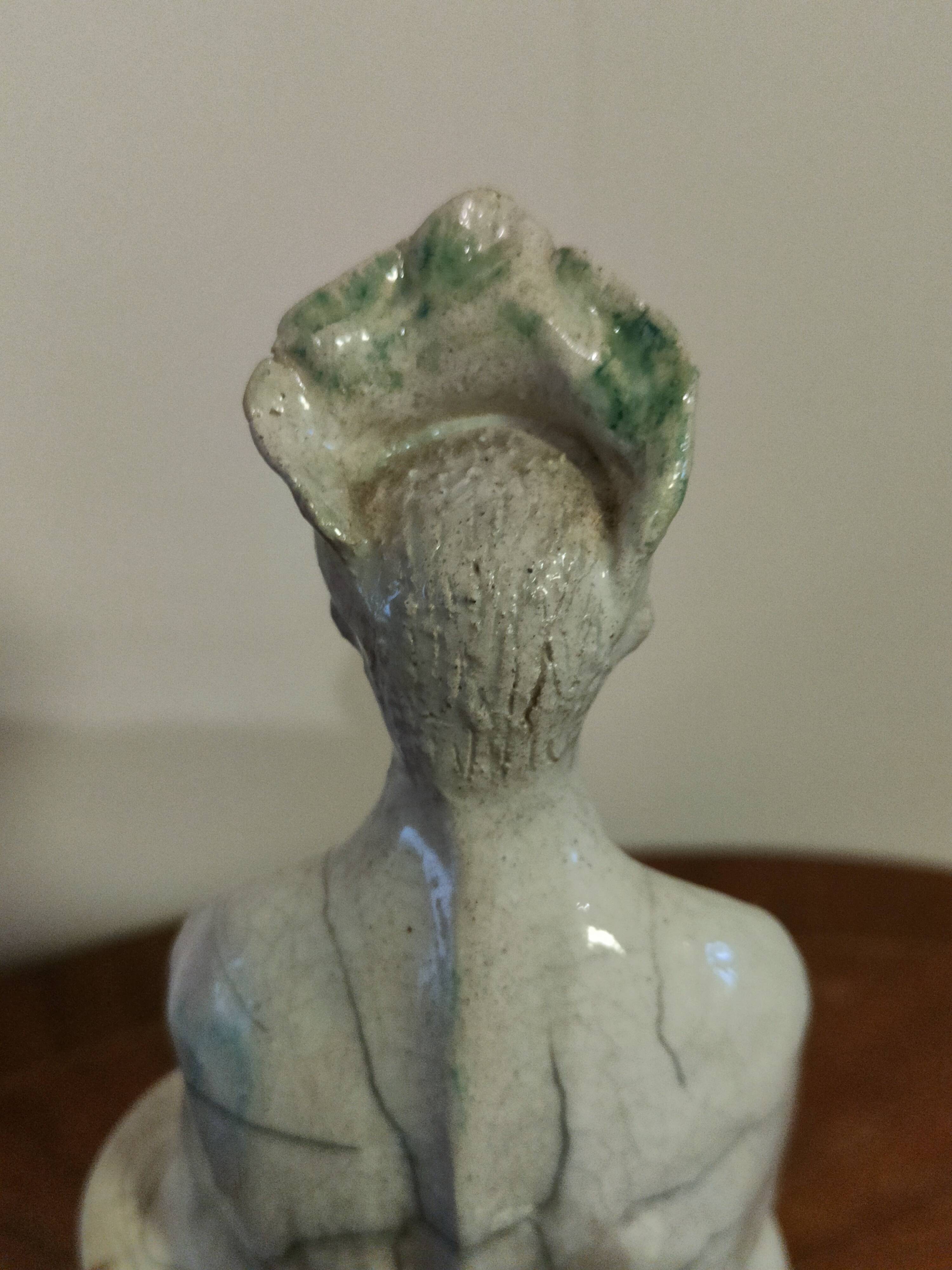 Glazed stoneware sculpture "The Guardians of Hearts"