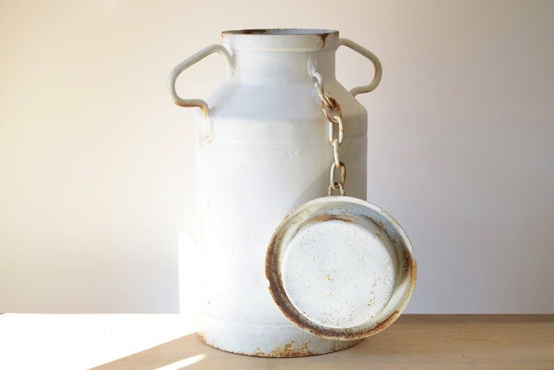1940s white milk can