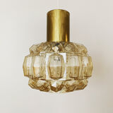 Glass pendant lamp by Glashütte Limburg