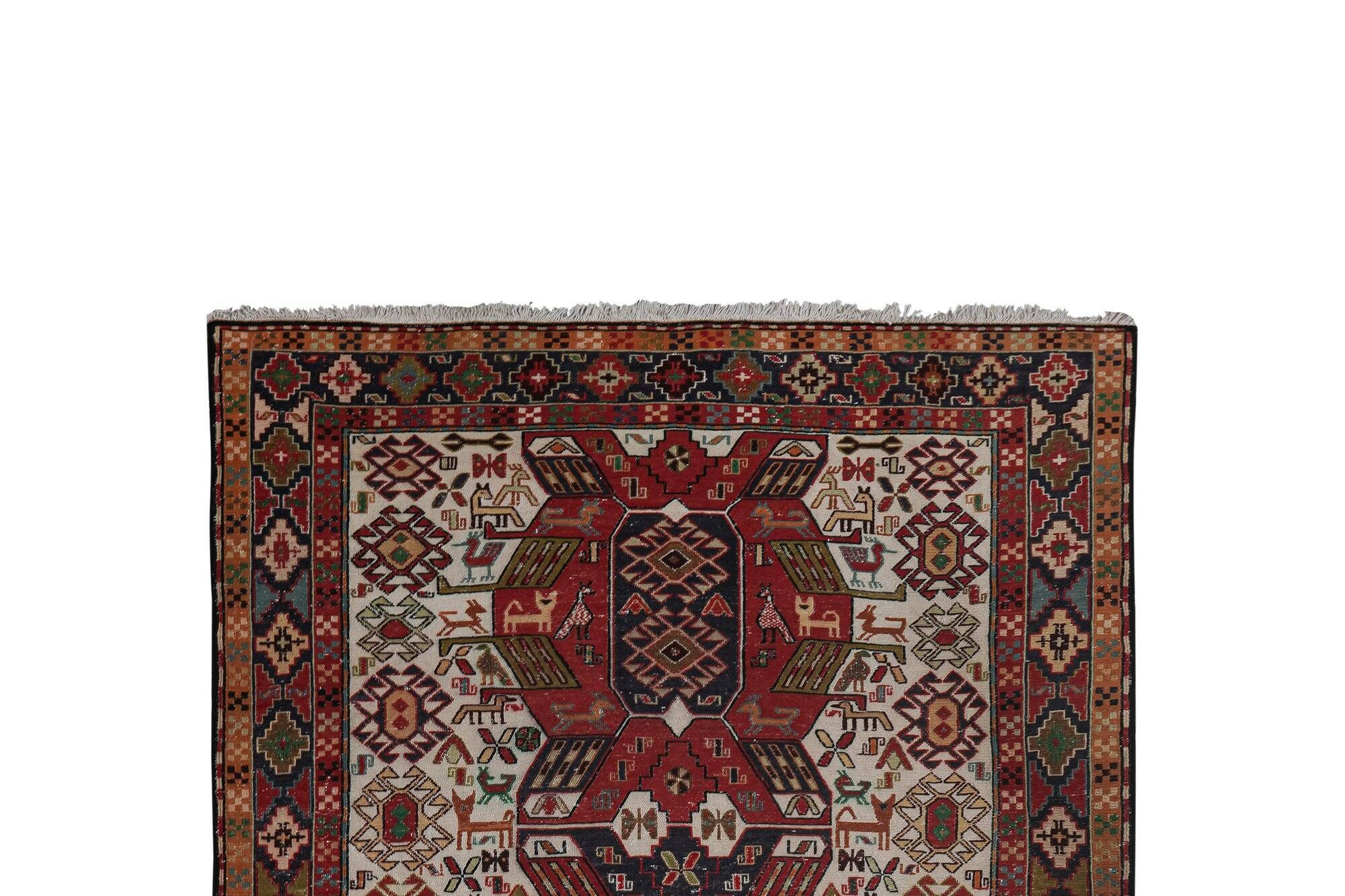 Vintage Turkish kilim handwoven 123x193 cm