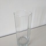 Octagonal glass vase