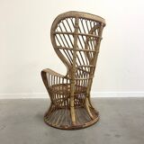 Gio Ponti rattan chair, Italy 1960s