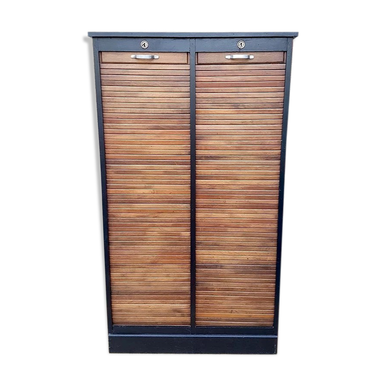 Meuble classeur à rideaux années 50