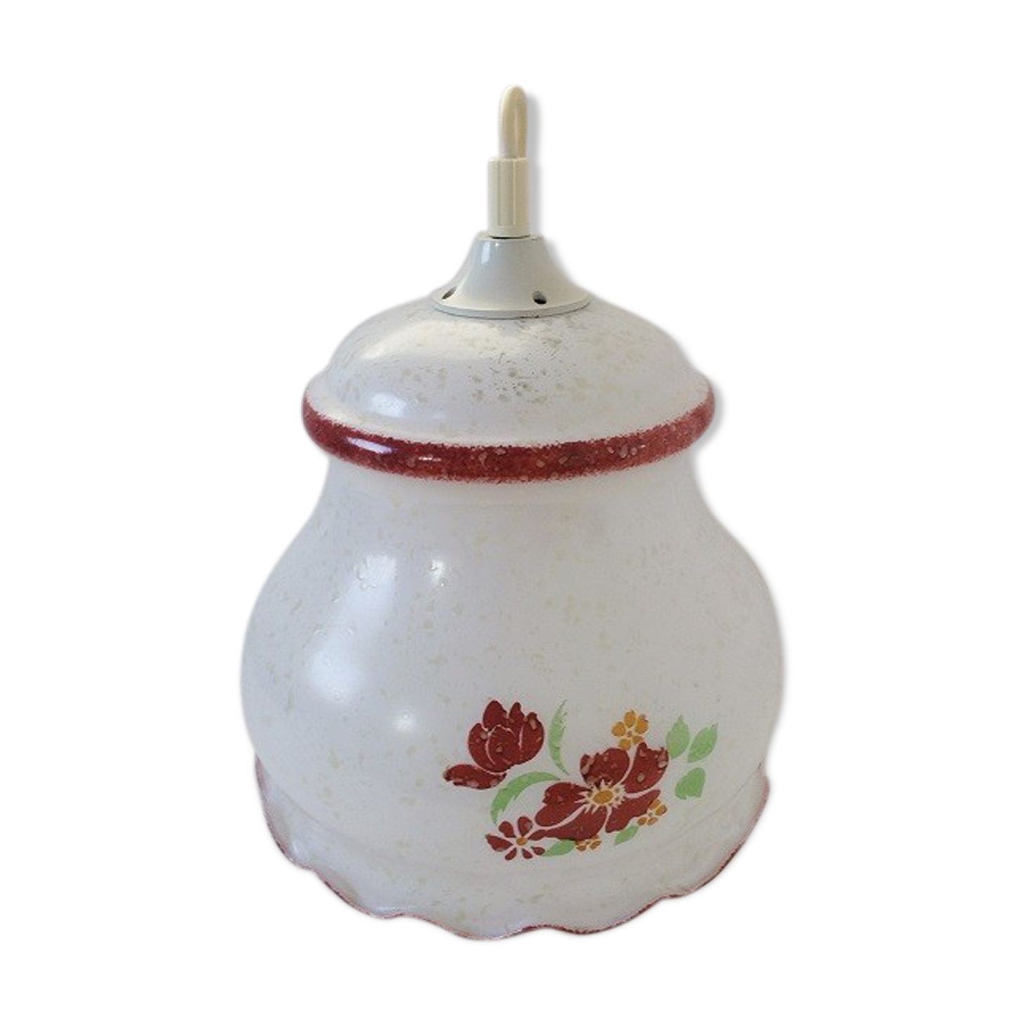 Vintage speckled glass hanging from the 70s