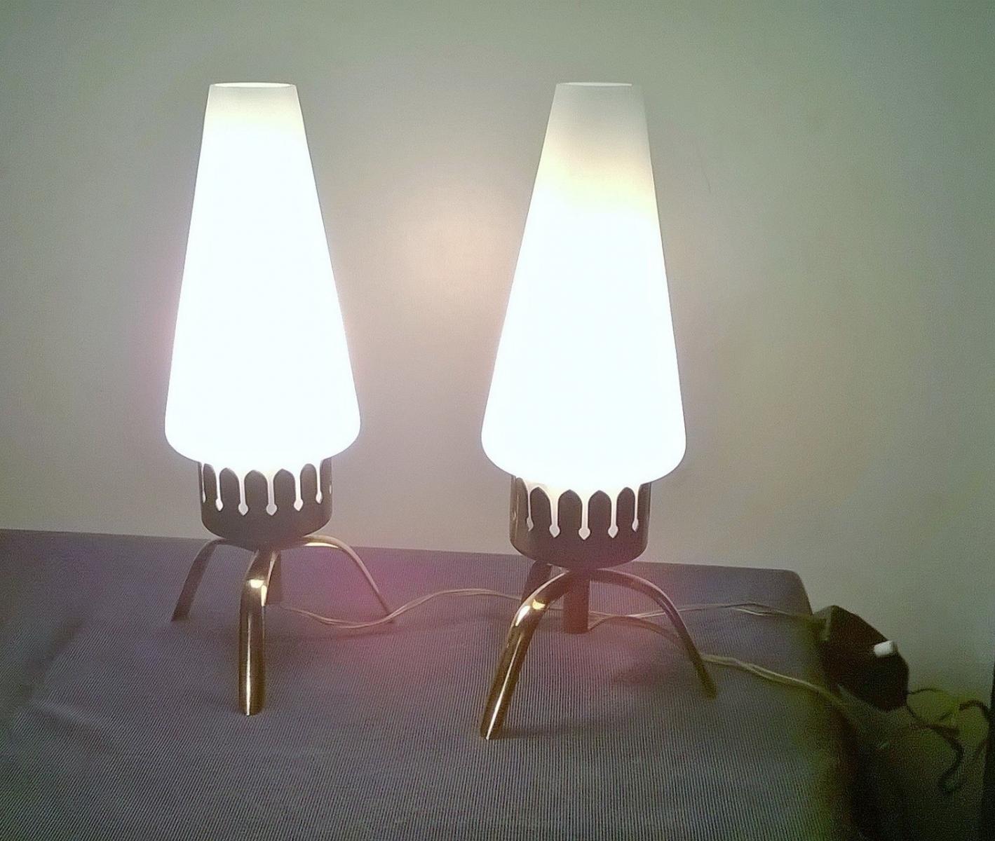 Pair table lamps by Angelo Lelii for Arredoluce,1950