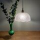 Vintage frosted glass flower motif pendant light
