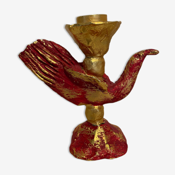Candle holder bird bronze fondica p cazenove