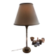 Lampe en bronze décor palmier Maison Bagués années 1970 en TBE