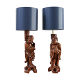 Chinese table lamps pair
