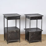 Set iron nightstand, 1920's