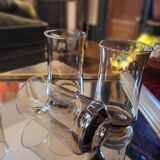 4 amber long drink glasses – 1970s