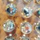 Vintage wooden solitaire game with resin balls and insects – Madaga