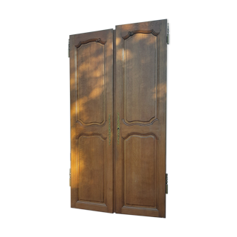 Pair of oak closet doors