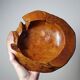 Large vintage nut bowl or empty pocket in teak wood, Italy, 1960s-70s