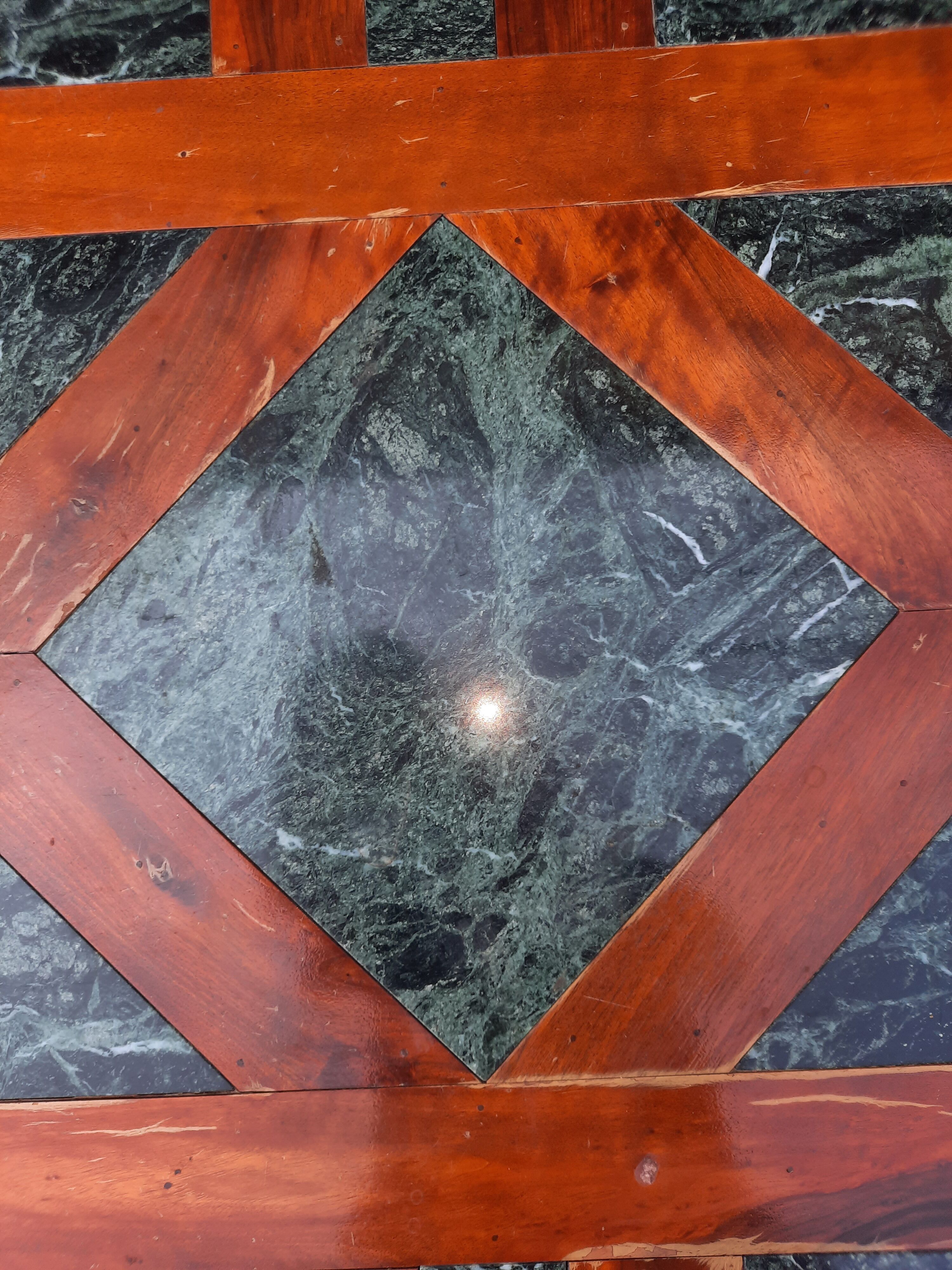 Contemporary coffee table wood and marble