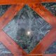 Contemporary coffee table wood and marble
