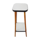 Plant stand made of wood and formica with two shelves, flower column