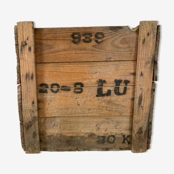 Old wooden LU crate