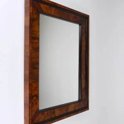 Square Biedermeier Antique 19th Century Walnut Wall Mirror, Vienna, 1850s