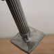Soliflore or vintage candle holder in silver-plated metal – Fluted column on a square base