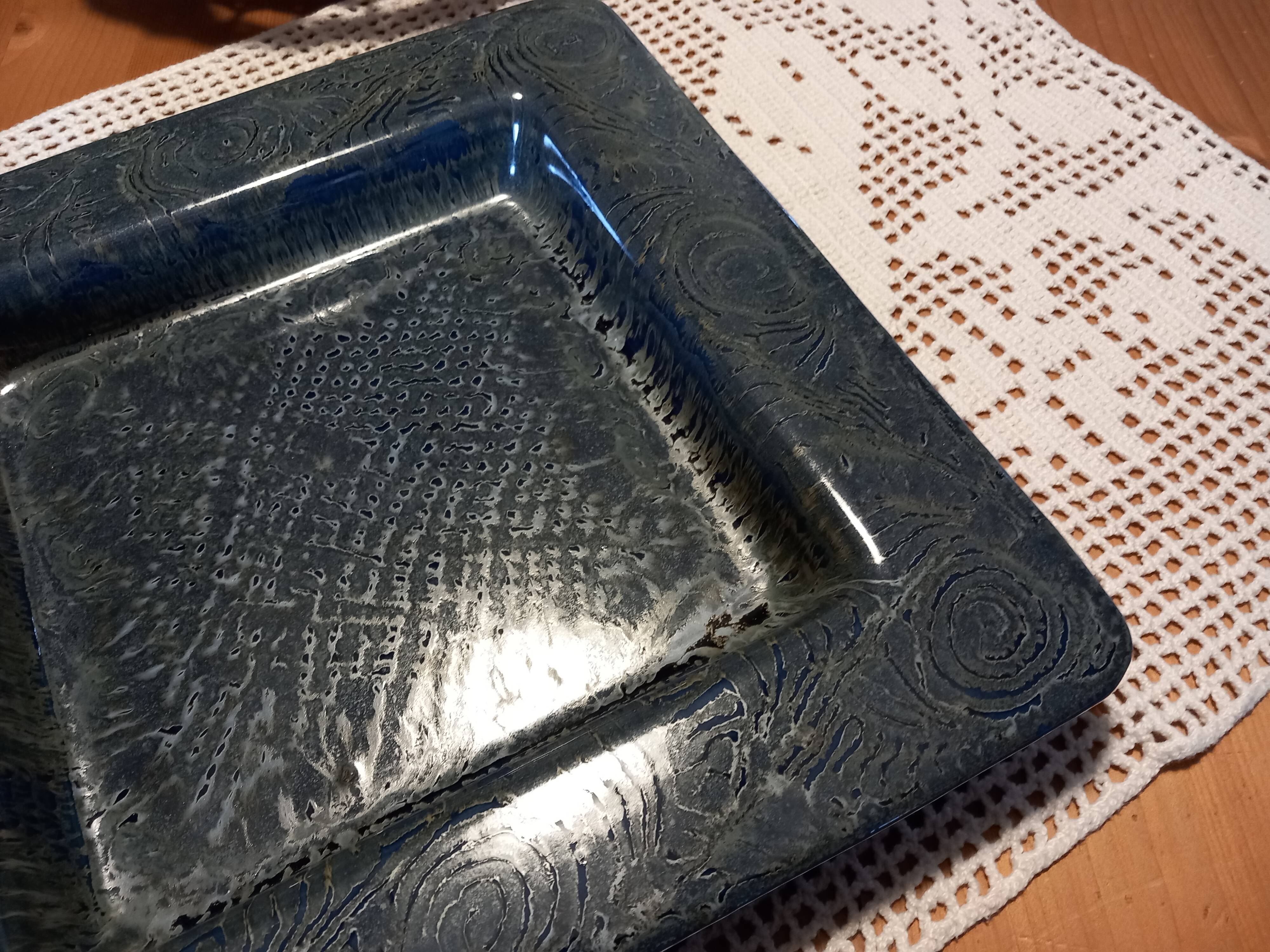 Glazed ceramic centrepiece signed Vila Clara