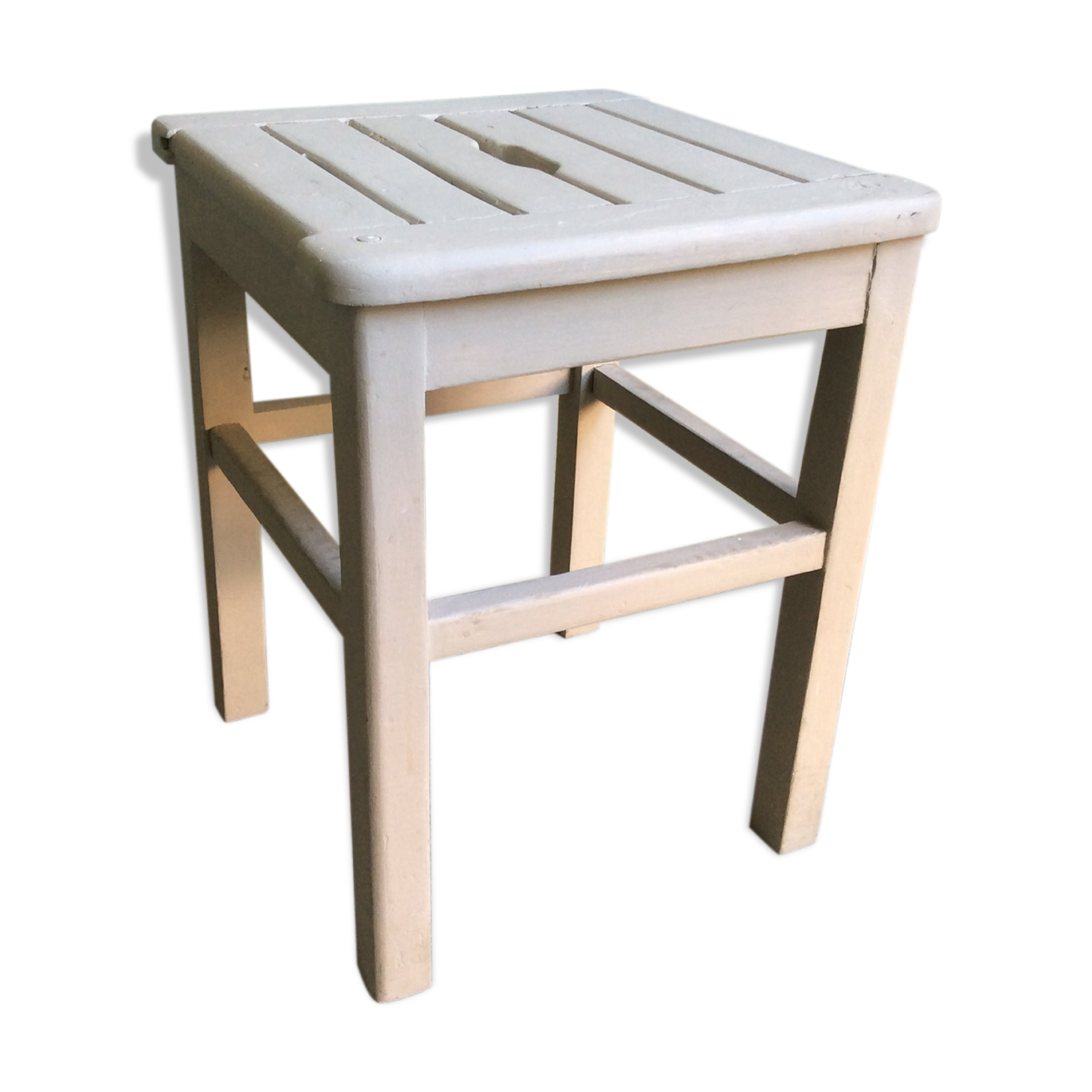 Wooden workshop stool