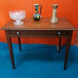 1950s waxed oak drawer table