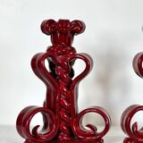 Art Deco slip candlesticks