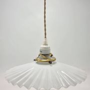 Opaline glass pendant light