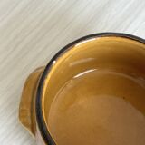 Sucrier en grès céramique jaune