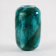 Legras Art Deco Vase - Turquoise marbled glass with palm decoration