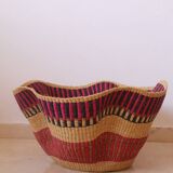 Suspension Panier Bolga Africain fait-main coloré bohème