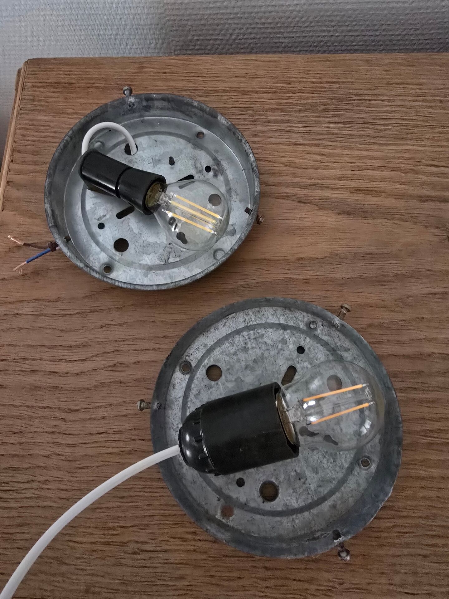 Pair of Vianne glass ceiling lights