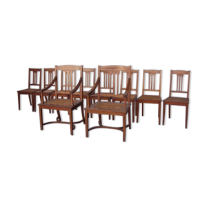 Série de 8 chaises et de deux