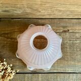 Suspension globe in pink opaline glass