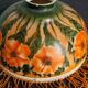 Old opaline and its tassels hanging lamp