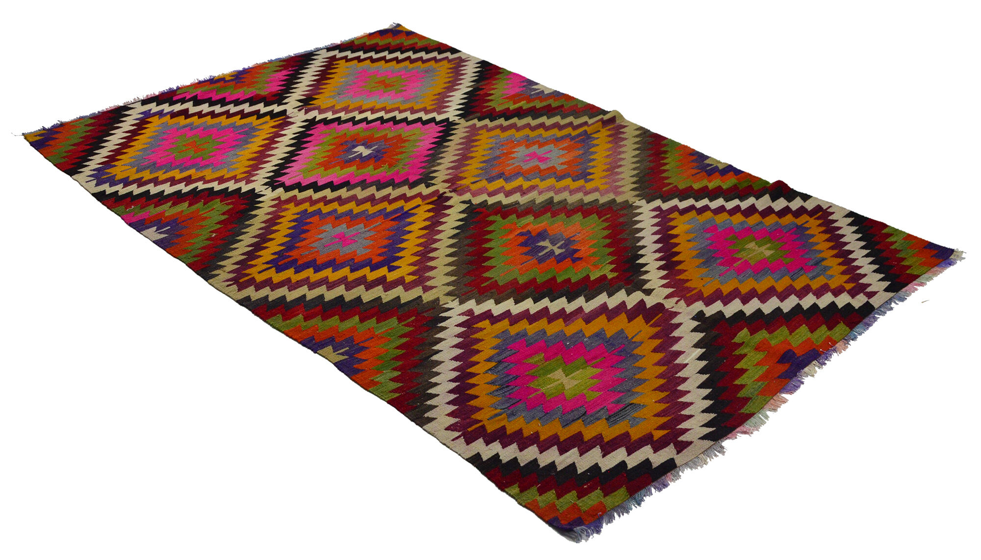 Anatolian handmade kilim rug 264 cm x 172 cm