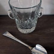 Seau à glaçon "Cristal de Paris" + cuillère multiples poinçons